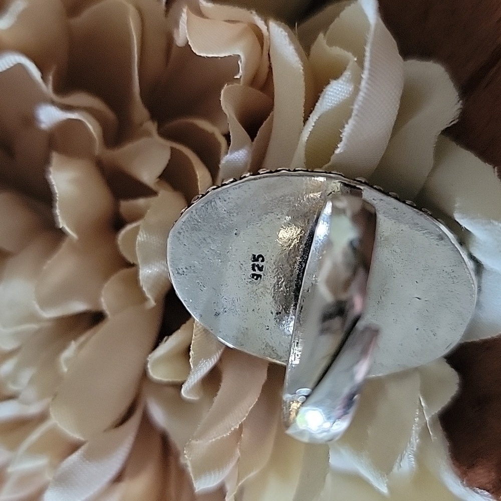 Chevron Amethyst Adjustable Ring New - image 3